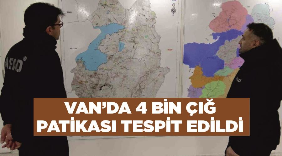 Van’da 4 bin çığ patikası tespit edildi