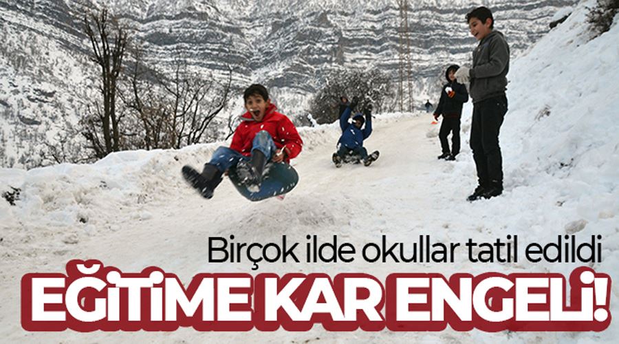 Eğitime kar engeli! Birçok ilde okullar tatil edildi