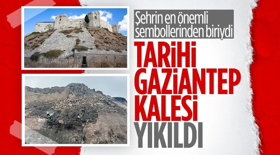 Tarihi Gaziantep Kalesi, depremde yıkıldı