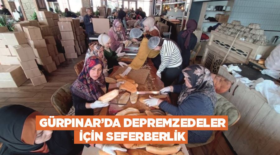 Gürpınar’da depremzedeler için seferberlik