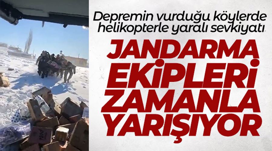 Depremin vurduğu köylerde helikopterle yaralı sevkiyatı