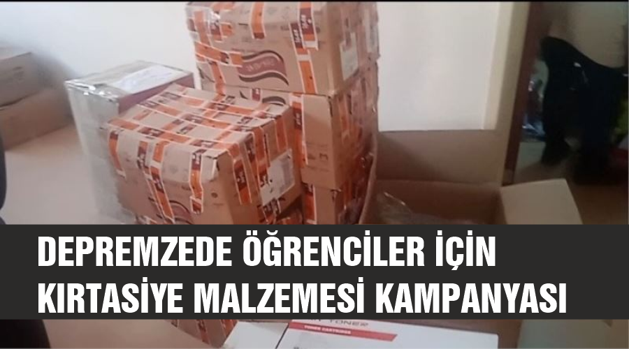 Depremzede öğrenciler için kırtasiye malzemesi kampanyası