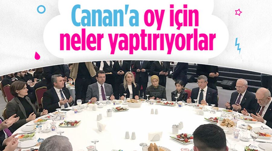 Canan Kaftancıoğlu iftar sofrasında duaya eşlik etti