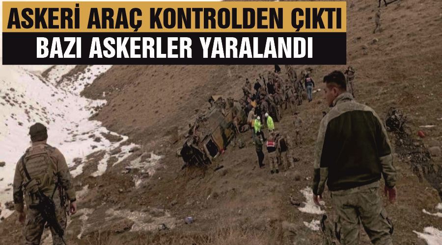Askeri araç kontrolden çıktı, bazı askerler yaralandı