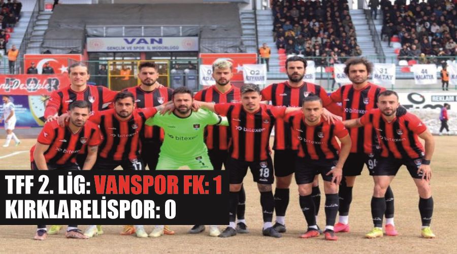 TFF 2. Lig: Vanspor FK: 1 - Kırklarelispor: 0