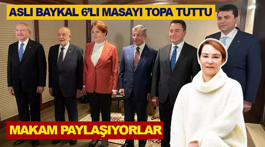 Aslı Baykal; “6’lı masa, icraat yapmayacağız makam paylaşıyoruz” diyor