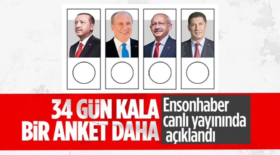 Seçime sayılı günler kala son anket: Cumhurbaşkanı Erdoğan zirvede