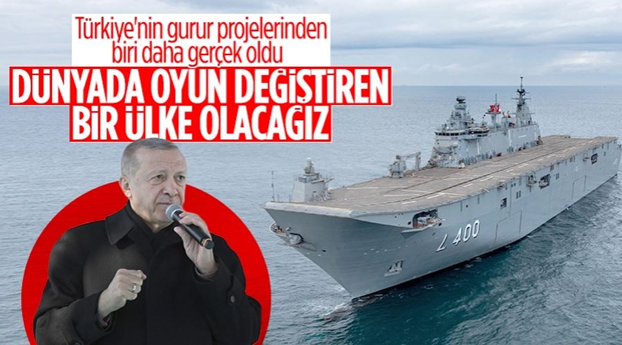 TCG Anadolu Gemisi teslim ediliyor: Cumhurbaşkanı Erdoğan