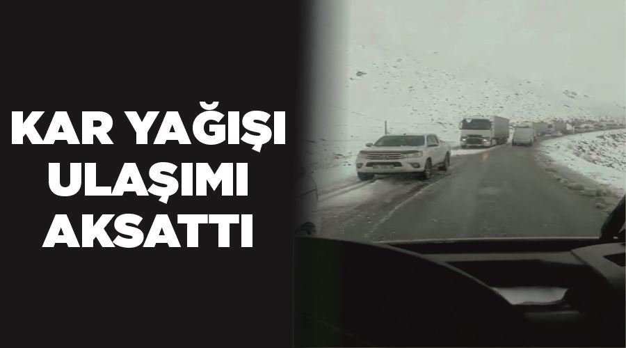 Kar yağışı ulaşımı aksattı