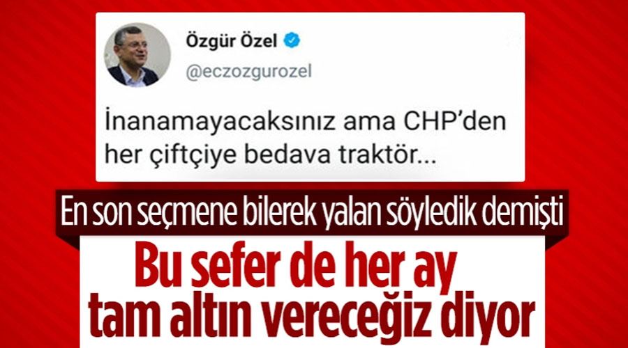 Vatandaşa traktör vadeden Özgür Özel