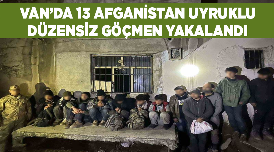 Van’da 13 Afganistan uyruklu düzensiz göçmen yakalandı