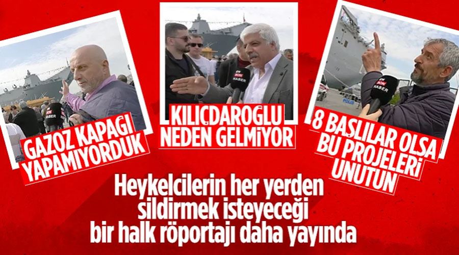 TCG Anadolu önünde yoğunluğa mikrofon uzattık: Gazoz kapağı yapamıyorduk ya