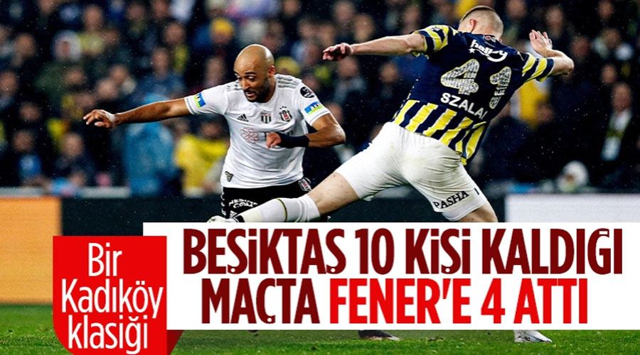 Derbide 10 kişi kalan Beşiktaş, geriye düştüğü maçta Fenerbahçe