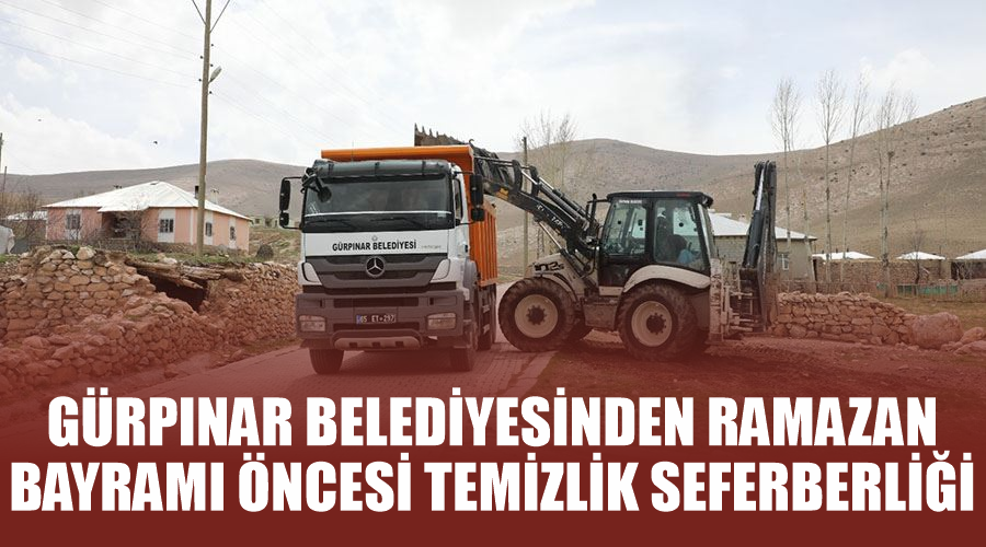 Gürpınar Belediyesinden Ramazan Bayramı Öncesi Temizlik Seferberliği