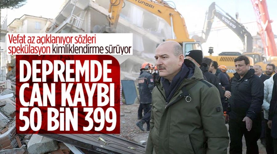 Deprem felaketinde can kaybı 50 bin 399 oldu