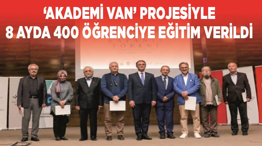 ‘Akademi Van’ projesiyle 8 ayda 400 öğrenciye eğitim verildi