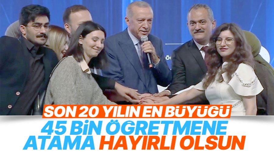 Cumhurbaşkanı Recep Tayyip Erdoğan 45 bin öğretmen ataması programında konuşuyor CANLI İZLE