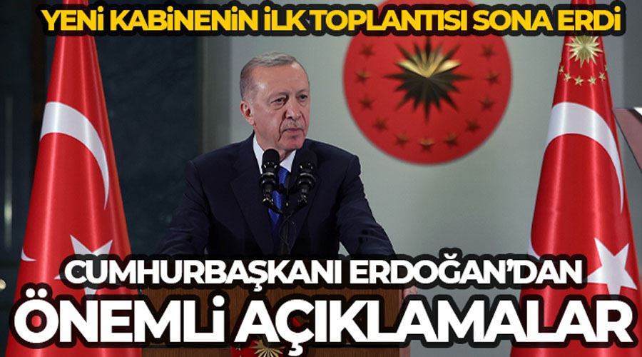 Yeni dönemin ilk Kabine Toplantısı sonrası Cumhurbaşkanı Recep Tayyip Erdoğan açıklama yapıyor CANLI İZLE