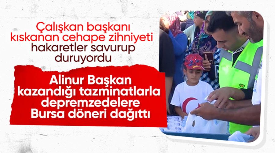 Alinur Aktaş, davadan kazandığı tazminatla deprem bölgelerinde döner ikram etti