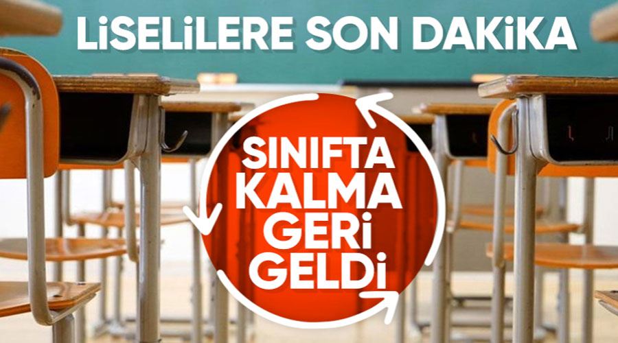 Milli Eğitim Bakanı Yusuf Tekin açıkladı: Liselere sınıf tekrarı geri geliyor!