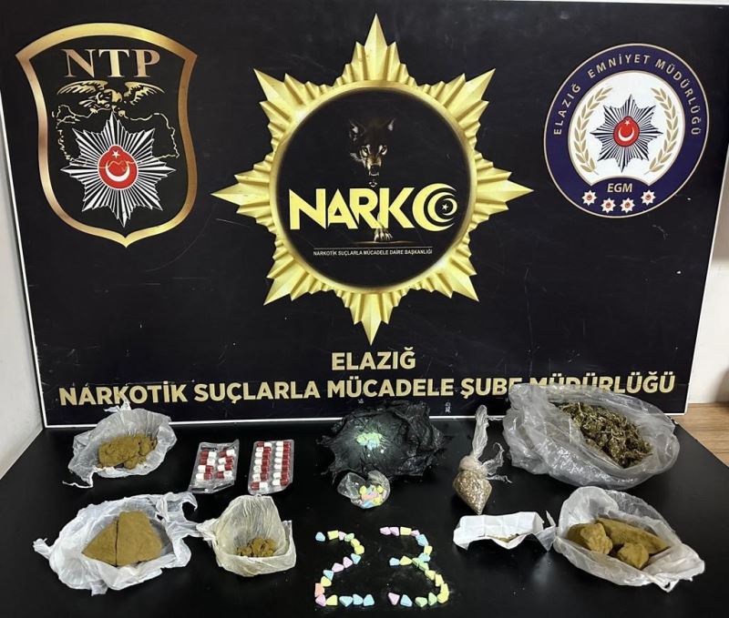 Elazığ’da kilo kilo uyuşturucu ele geçirildi: 3 tutuklama
