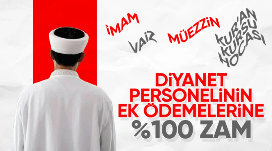 Diyanet personelinin ek ödemelerine zam yapıldı