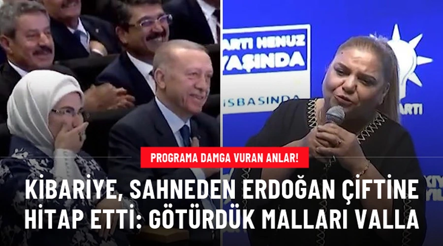Kibariye, sahneden Erdoğan çiftine hitap etti: Götürdük malları valla