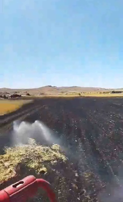 Elazığ’da samanlık ve arazi yangını: 60 dönüm arazi kül oldu
