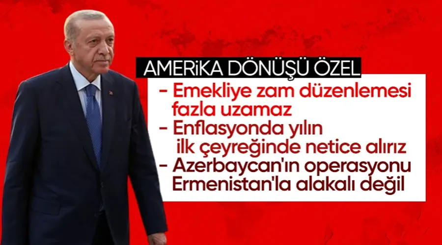 Cumhurbaşkanı Erdoğan, ABD dönüşü gazetecilerin sorularını yanıtladı