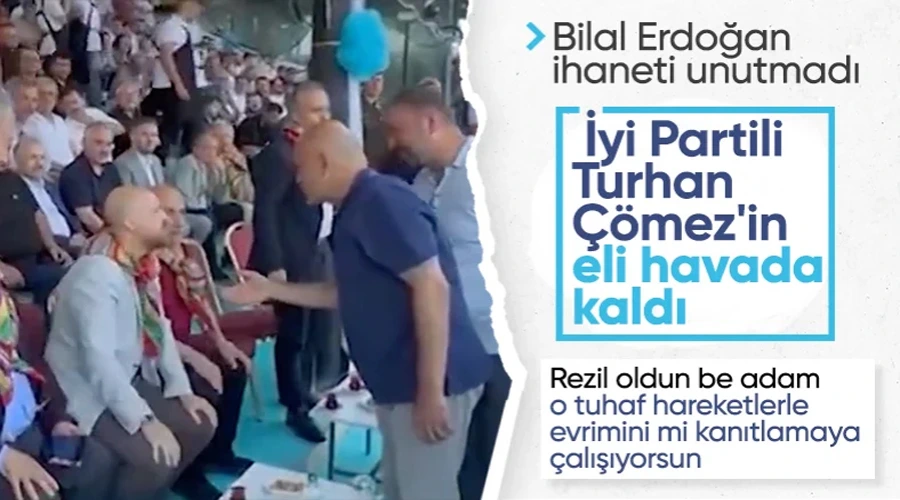 Bilal Erdoğan, etkinlikte karşılaştığı Turhan Çömez