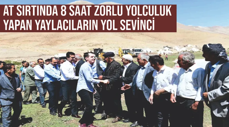 At sırtında 8 saat zorlu yolculuk yapan yaylacıların yol sevinci