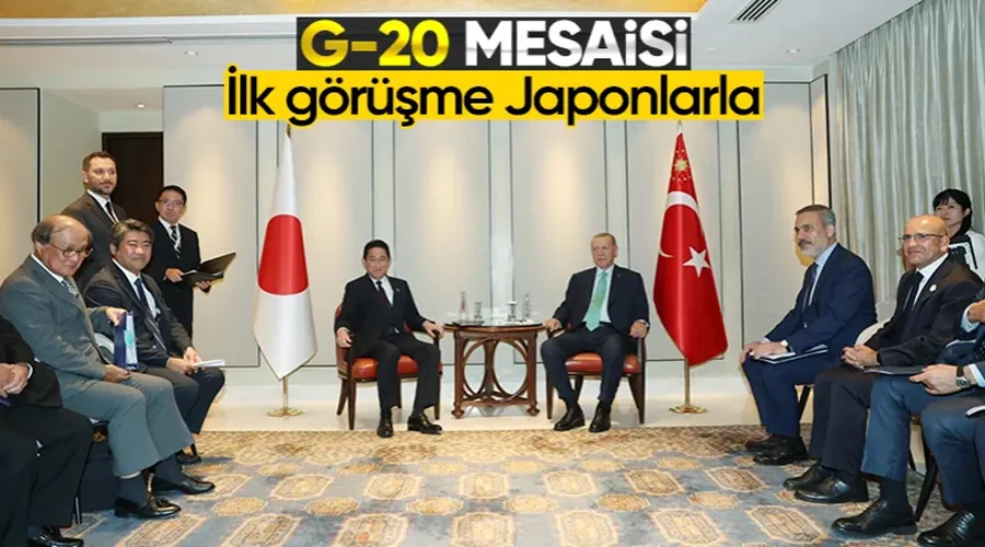 Cumhurbaşkanı Erdoğan, Japonya Başbakanı Kişida Fumio ile görüştü