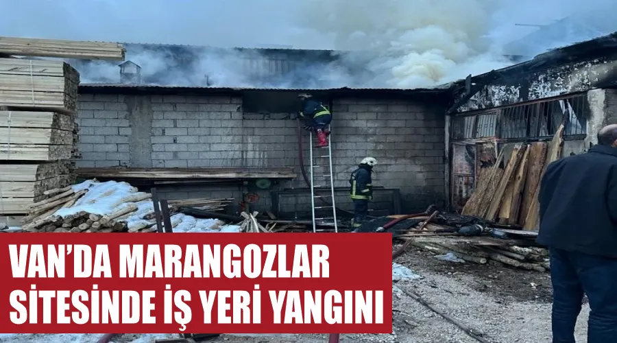 Van’da marangozlar sitesinde iş yeri yangını