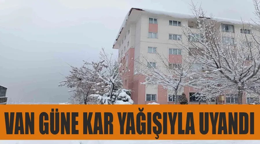 Van güne kar yağışıyla uyandı