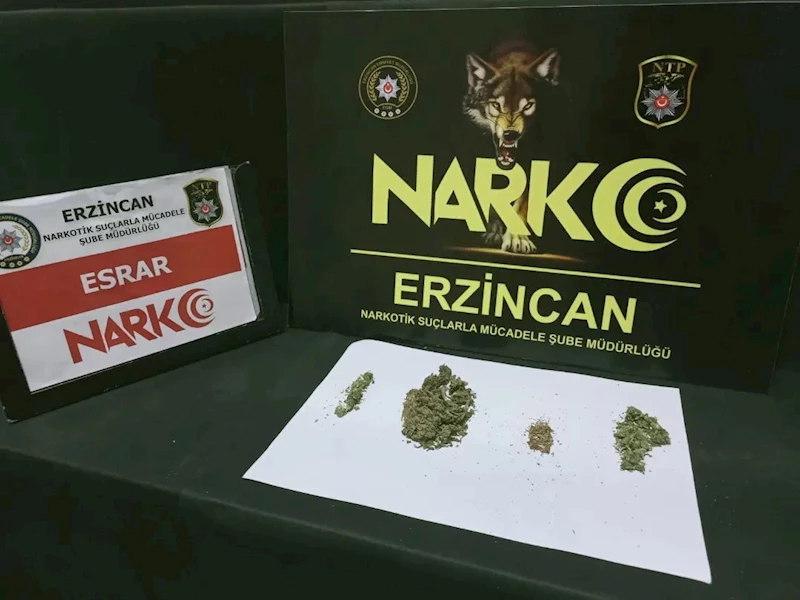 Erzincan’daki uyuşturucu operasyonunda 2 kişi tutuklandı
