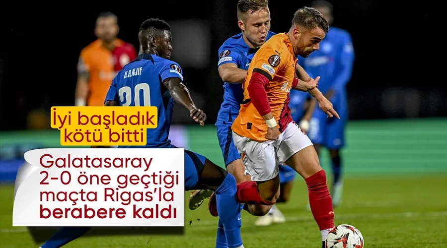 Üzen geri dönüş! Galatasaray, Rigas FS ile yenişemedi! RFS-Galatasaray CANLI ANLATIM