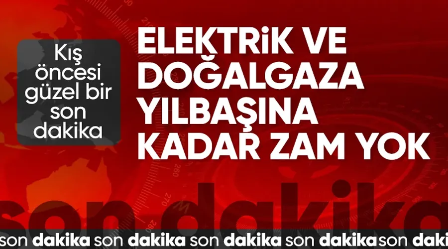 Elektrik ve Doğalgaza Yıl Sonuna Kadar Zam Yok!