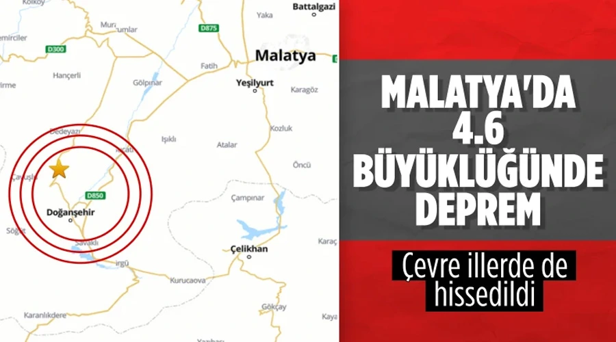 Malatya  4.6 Büyüklüğünde Depremle Sarsıldı