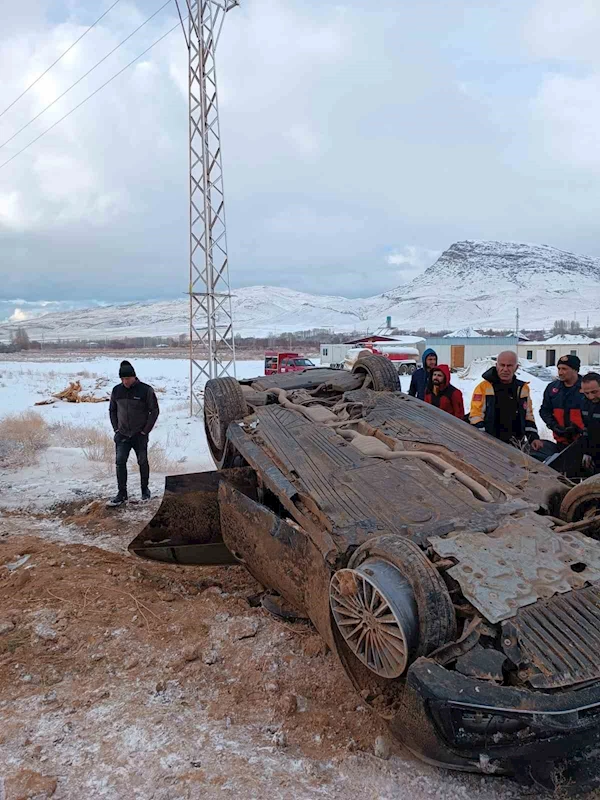 Kontrolden çıkan otomobil takla attı: 1 yaralı
