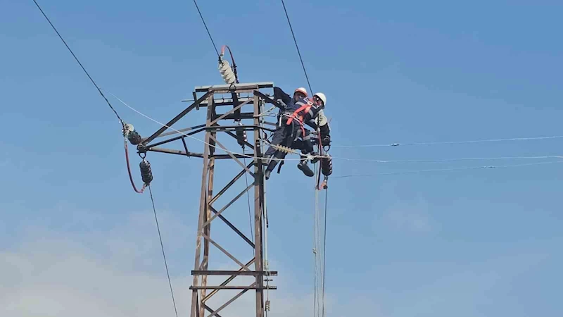 Kış öncesi enerji nakil hatlarında bakım ve onarım çalışması
