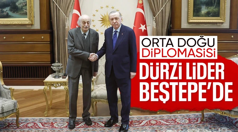 Cumhurbaşkanı Erdoğan Lübnanlı Dürzi Lider Velid Canbolat