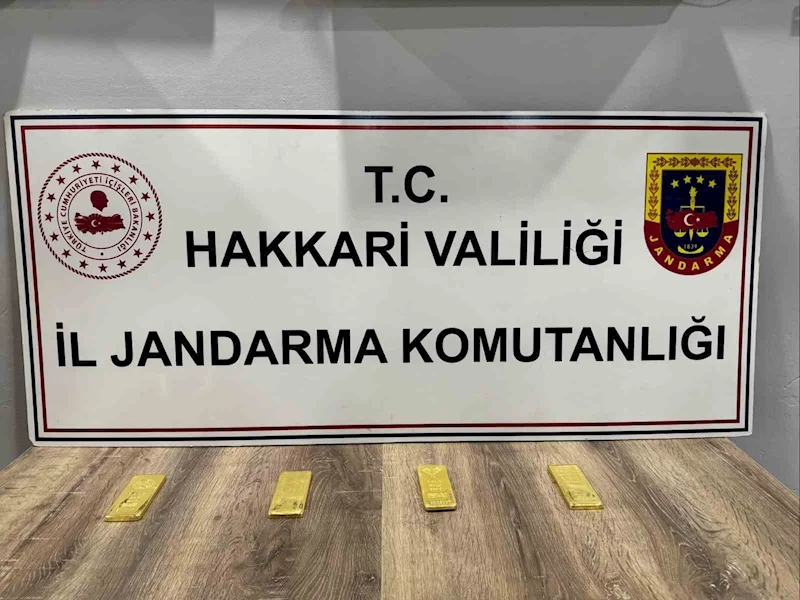 Hakkari’de 4 kilo külçe altın ele geçirildi
