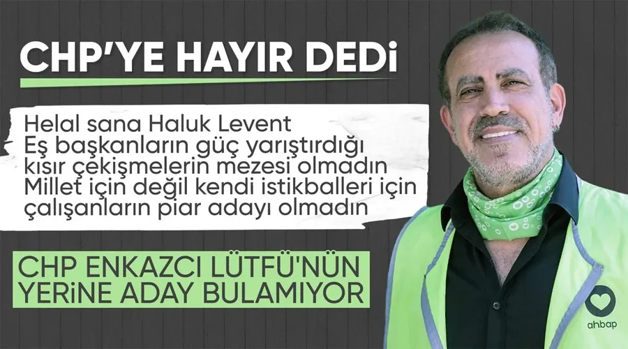 CHP, Hatay için Haluk Levent