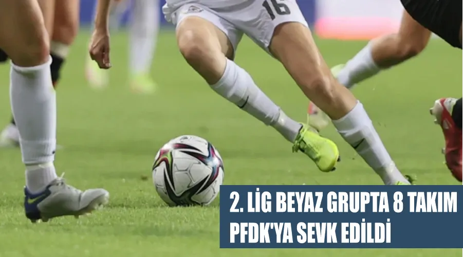  2. Lig Beyaz Grupta 8 takım PFDK