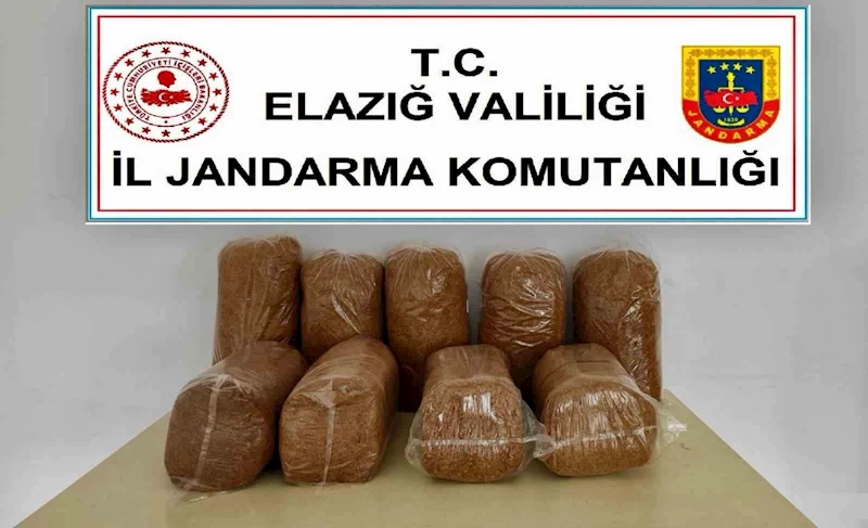 Elazığ’da 45 kilo kaçak tütün ele geçirildi
