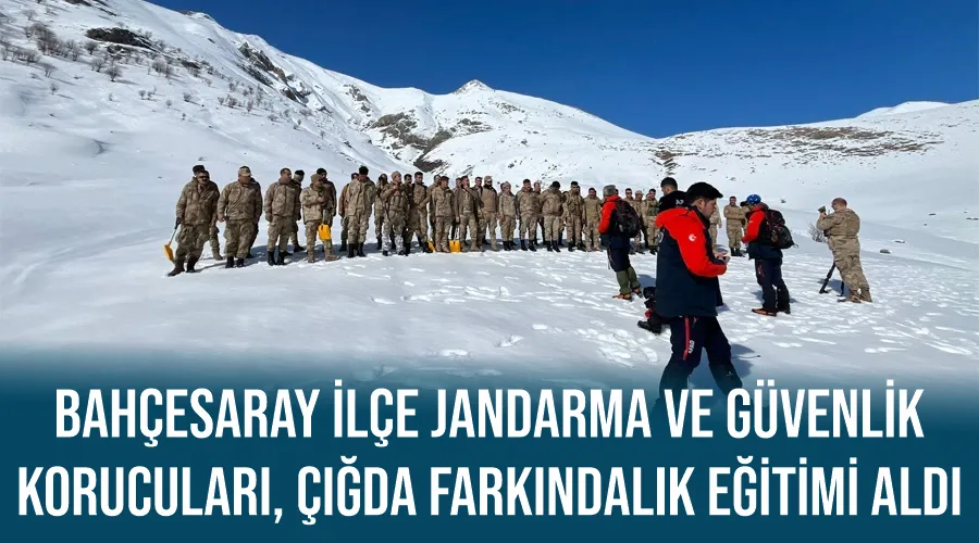 Bahçesaray İlçe Jandarma ve Güvenlik Korucuları, Çığda Farkındalık Eğitimi Aldı