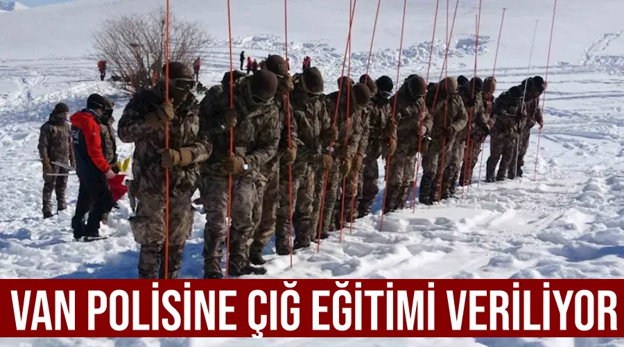 Van polisine çığ eğitimi veriliyor