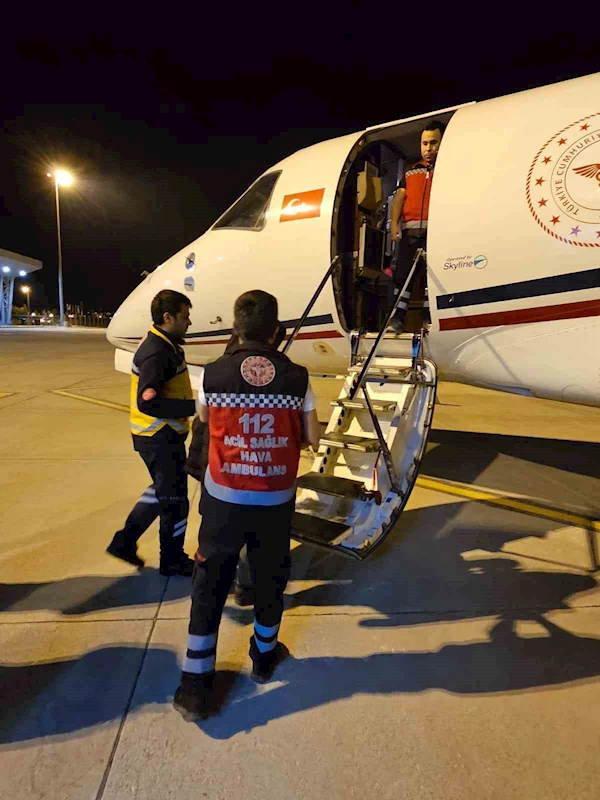 13 yaşındaki genç, uçak ambulans ile Ankara’ya sevk edildi
