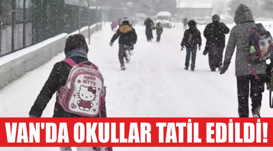 Van Valiliği okulları 1 gün tatil etti!