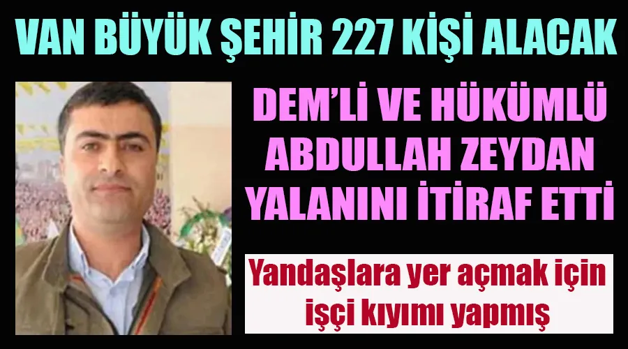 İşçi Kıyımı Yapan Van Büyükşehir